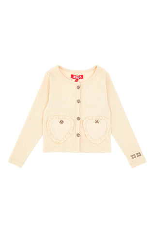 Beige Jacke mit Taschen Pitt Kids PT-KF-7005