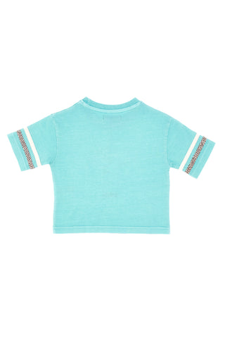 Pitt Kids PT-K-T-7008 T-Shirt mit Aufdruck, Aquagrün