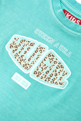 Pitt Kids PT-K-T-7008 T-Shirt mit Aufdruck, Aquagrün