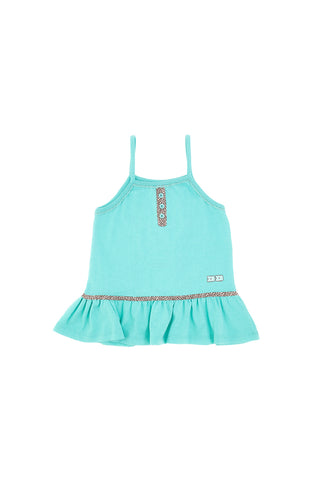 Canotta con Spalline Fine Verde Acqua Pitt Kids PT-K-T-7009