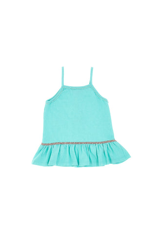 Pitt Kids PT-K-T-7009 Tanktop mit dünnen Trägern, Aquagrün