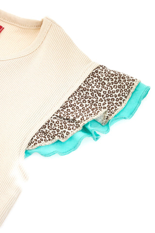 Beiges Tanktop mit Animalprint Pitt Kids PT-KT-7010