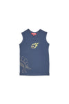 Canotta Blu Con Stampa Dinosauro Pitt Kids PT-K-T-7012