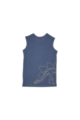 Canotta Blu Con Stampa Dinosauro Pitt Kids PT-K-T-7012