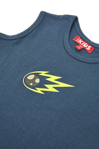 Canotta Blu Con Stampa Dinosauro Pitt Kids PT-K-T-7012