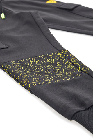 Pantaloni Neri Con Smile Pitt Kids PT-K-P-7020