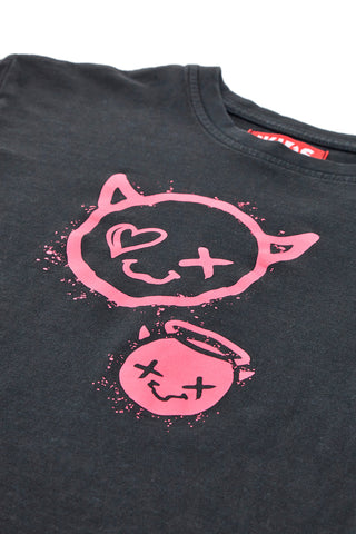 Pitt Kids PT-KT-7025 T-Shirt mit Brustaufdruck, schwarz