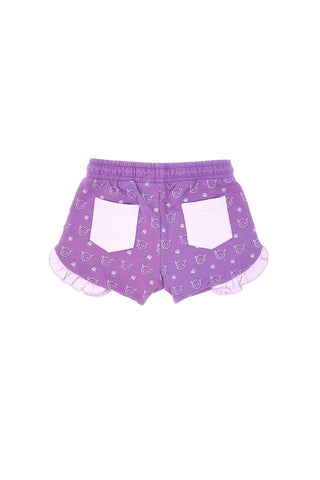 Pantaloncini Viola In Cotone Pitt Kids PT-K-SH-7027