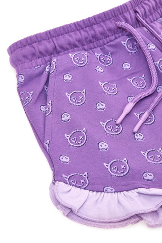 Pantaloncini Viola In Cotone Pitt Kids PT-K-SH-7027
