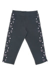 Leggings Neri Con Dettagli Viola Pitt Kids PT-K-LG-7028