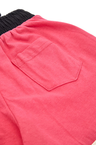 PITT KIDS PT-K-SE-7030 Set aus Tanktop und Shorts, Fuchsia und Schwarz
