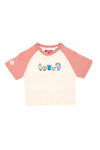 Beiges und rosa T-Shirt Pitt Kids PT-KT-7031