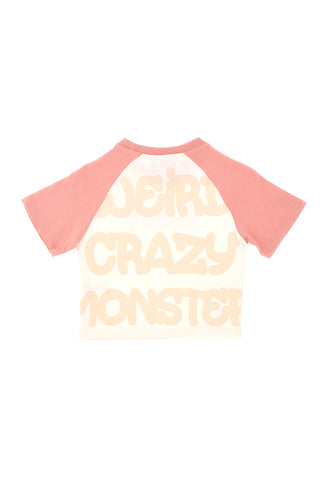 Beiges und rosa T-Shirt Pitt Kids PT-KT-7031