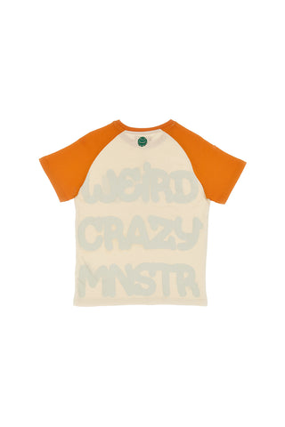 T-Shirt Beige e Arancione PITT KIDS PT-K-T-7036