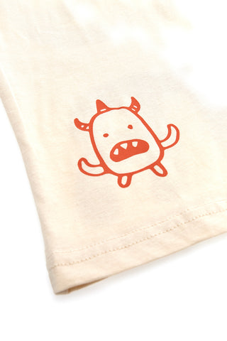 T-Shirt Beige e Arancione PITT KIDS PT-K-T-7036