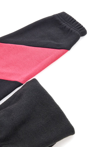 Pantaloni neri con inserti rossi e tasca laterale Pitt Kids PT-KP-8007