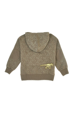 Felpa verde con cappuccio e zip interno felpato Pitt Kids PT-KF-8003