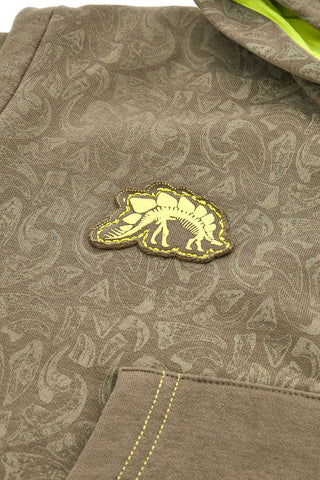 Felpa verde con cappuccio e zip interno felpato Pitt Kids PT-KF-8003