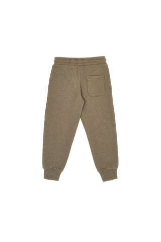 Pantaloni jogger verde militare con rinforzi ricamati Pitt Kids PT-KP-8004