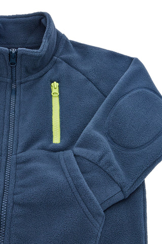 Felpa blu con zip e patch ricamato Pitt Kids PT-KF-8005