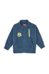 Felpa blu con zip e patch ricamato Pitt Kids PT-KF-8005