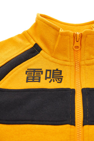 Felpa gialla con zip e dettagli neri Pitt Kids PT-KF-8008