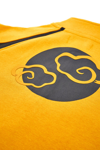 Felpa gialla con zip e dettagli neri Pitt Kids PT-KF-8008