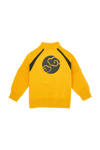 Felpa gialla con zip e dettagli neri Pitt Kids PT-KF-8008