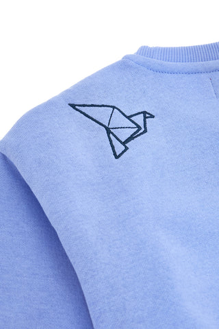 Felpa azzurra con stampa origami Pitt Kids PT-KF-8013