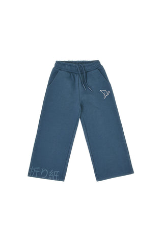 Pantaloni ampi blu con stampa origami Pitt Kids PT-KP-8014