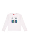 Maglia Rosa Cipria a maniche lunghe con stampa grafica Pitt Kids PT-KT-8015