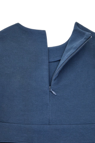 Abito blu con ricamo origami Pitt Kids PT-KD-8016