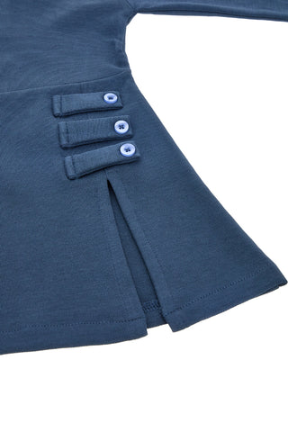 Abito blu con ricamo origami Pitt Kids PT-KD-8016