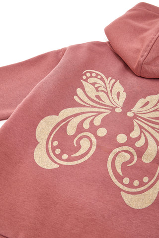 Felpa rosa con cappuccio felpata e stampa in rilievo Pitt Kids PT-KF-8019