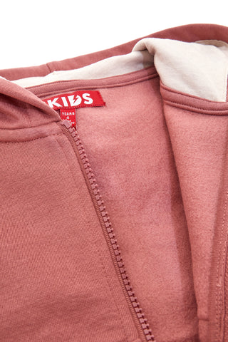 Felpa rosa con cappuccio felpata e stampa in rilievo Pitt Kids PT-KF-8019