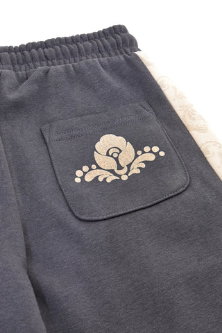 Pantaloni grigio antracite con bande laterali e stampa beige Pitt Kids PT-KP-8020