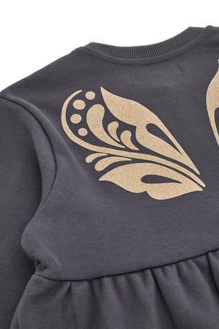 Abito grigio con stampa dorata Pitt Kids PT-K-8021