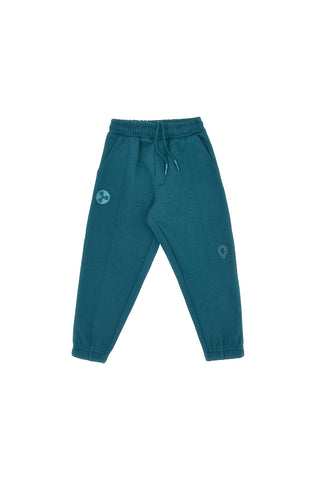 Pantaloni verdi felpati con stampe grafiche Pitt Kids PT-KP-8024
