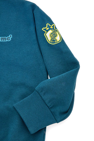 Felpa verde petrolio con stampa atom e interno felpato Pitt Kids PT-KF-8025