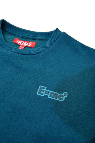 Felpa verde petrolio con stampa atom e interno felpato Pitt Kids PT-KF-8025