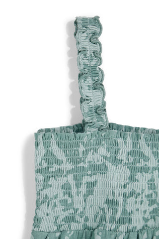 Grünes Kleid mit Trägern Pitt Kinder PT-G-D-9004