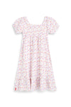 Weißes Kleid mit Herz Druck Baumwolle Pitt Kinder Pt-g-d-9043