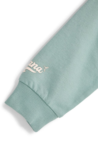 Grünes Sweatshirt mit Reißverschluss und Blumendruck Pitt Kinder PT-G-F-9006