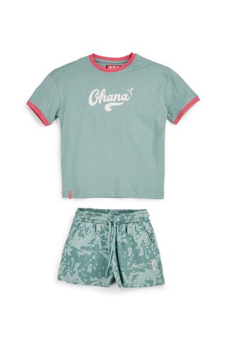 Completo verde con t-shirt e shorts Pitt kids PT-G-SE-9002