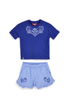 Completo blu con t-shirt e shorts Pitt kids PT-G-SE-9012