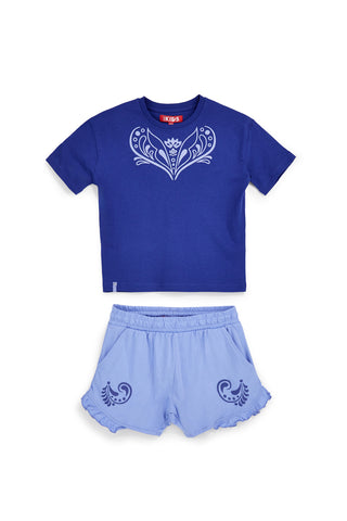 Completo blu con t-shirt e shorts Pitt kids PT-G-SE-9012