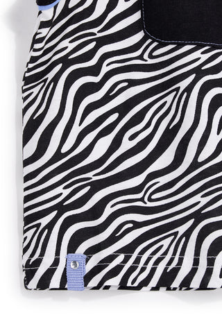 Schwarzer und weißer Anzug mit Zebramuster Pitt Kinder PT-G-SE-9041