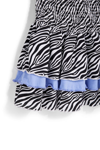 Gonna bianca e nera con stampa animalier Pitt kids PT-G-SK-9040