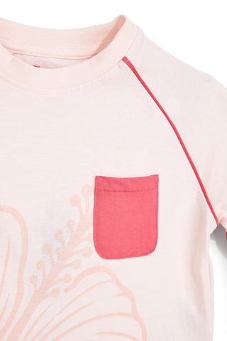 Rosa T-shirt mit Tasche Pitt Kinder PT-G-T-9001