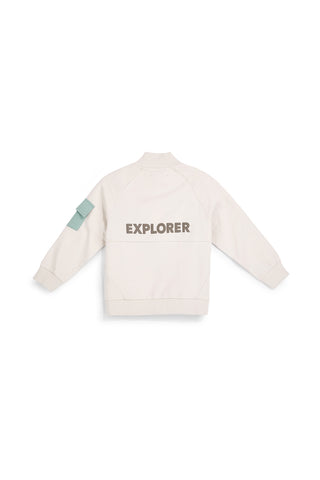 Sweatshirt beige und braun mit Reißverschluss Pitt Kinder PT-B-F-9011